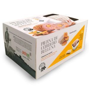 Pierna de cordero Ternasco de Aragón rellena de foie y orejones de Melocotón de Calanda con salsa de moscatel