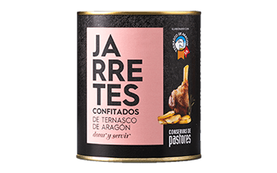 jarretes confitados de ternasco de aragon sin fondo